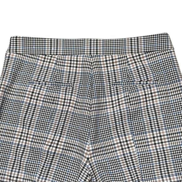 Ann Taylor The Side-Zip Ankle Plaid Pant Sz 10 High Waist Straight Leg Trousers - Picture 7 of 10